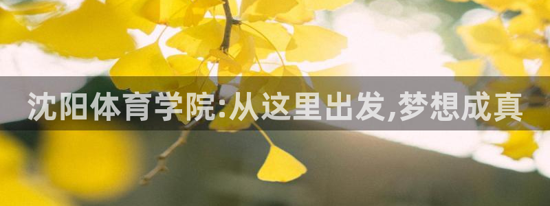 mk体育是正规的吗是真的吗：沈阳体育学院:从这里出发,梦想成